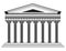 Roman/Greek Vector Pantheon temple with Doric columns