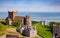 Roman lighthouse and St Mary de Castro church Dover Castle Kent