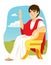 Roman Patrician Sitting Luxury Chair
