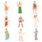 Roman People Characters as Cultural Ethnicity from Classical Antiquity Vector Set