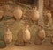 Roman pots on display inside Pula Amphitheatre