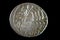 Roman repulican denarius isolated on black