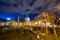 Roman ruines during evening hours