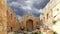 Roman ruins against the clouds, Jerash, Jordan