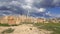 Roman ruins against the clouds, Jerash, Jordan