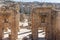 Roman Ruins of the Propylaeum at Jerash. Jordan. Horizontally