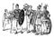 Roman Soldiers and Equipment vintage illustration