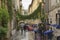 Roman street on a rainy afternoon