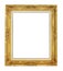 Roman style antique gold frame on white background