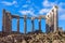 The Roman Temple of Evora Templo romano de Ã‰vora famous historical landmark in Alentejo