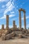 The Roman Temple of Hercules at the Amman Citadel . Jordan