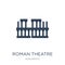 roman theatre of merida icon in trendy design style. roman theatre of merida icon isolated on white background. roman theatre of