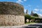 The Roman wall and the towers of the cathedral of Lugo Galicia,