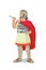 Roman Warrior With Red Cape