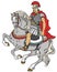 Roman warrior riding the horse