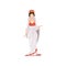 Roman woman in traditional clothes, citizen of Ancient Rome vector Illustration on a white background