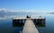 Romance on a pier on Lake Prespa, Macedonia
