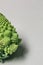 Romanesco broccoli; green textured cabbage macro