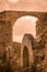 Romanesque arch in segovia spain