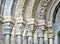 Romanesque arches of the portal of the monastery of Pombeiro in Felgueiras