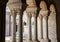 Romanesque capitals of the columns in the cloisters of the Abbey of Montmajour near Arles,