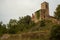 Romanesque church Sant Julia de Uixols hill view