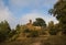 Romanesque church Sant Julia de Uixols landscape