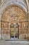 Romanesque colored arcade interior. Toro cathedral, Zamora, Spain