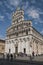 Romanesque facade of the San Michele in Foro, a Roman Catholic church in Lucca, Tuscany