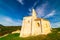 Romanesque hermitage of San Pantaleon de Losa, of the legend of the Holy Grail, in Spain