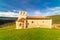 Romanesque hermitage of San Pantaleon de Losa, of the legend of the Holy Grail, in Spain