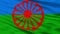 Romani People Flag Closeup View