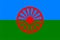 Romani people flag vector. Gipsy flag vector.