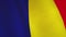 Romania background flag waving banner footage - seamless loop video animation