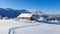 Romania, Baiului Mountains, Viewpoint from Urechea Ridge to Bucegi Mountains.