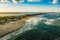 Romania Black Sea Coastline and beach at Mamaia, Constanta city