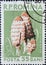 Romania - Circa 1958: a postage stamp printed in the Romania showing a European mushroom: Coprinus comatus