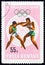 ROMANIA - CIRCA 1968: A stamp printed in Romania from the `Olympic Games, Mexico` issue shows boxing, circa 1968.