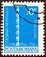 ROMANIA - CIRCA 1974: A stamp printed in Romania from the `Buildings` issue shows the Column of Infinity, Tirgu Jiu, circa 1974.