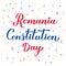 Romania Constitution Day calligraphy hand lettering. Holiday celebrated on December 8. Vector template for banner, typography