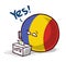 Romania country ball voting yes