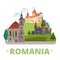 Romania country design template Flat cartoon style