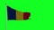 Romania flag on green screen