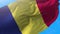 Romania flag video waving in wind 4K.