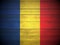 Romania flag wooden planks