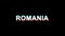 ROMANIA Glitch Effect Text Digital TV Distortion 4K Loop Animation
