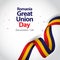 Romania Great Union Day Vector Template Design Illustration