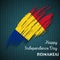 Romania Independence Day Patriotic Design.