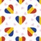 Romania independence day seamless pattern.