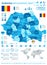 Romania - infographic map and flag - Detailed Vector Illustration